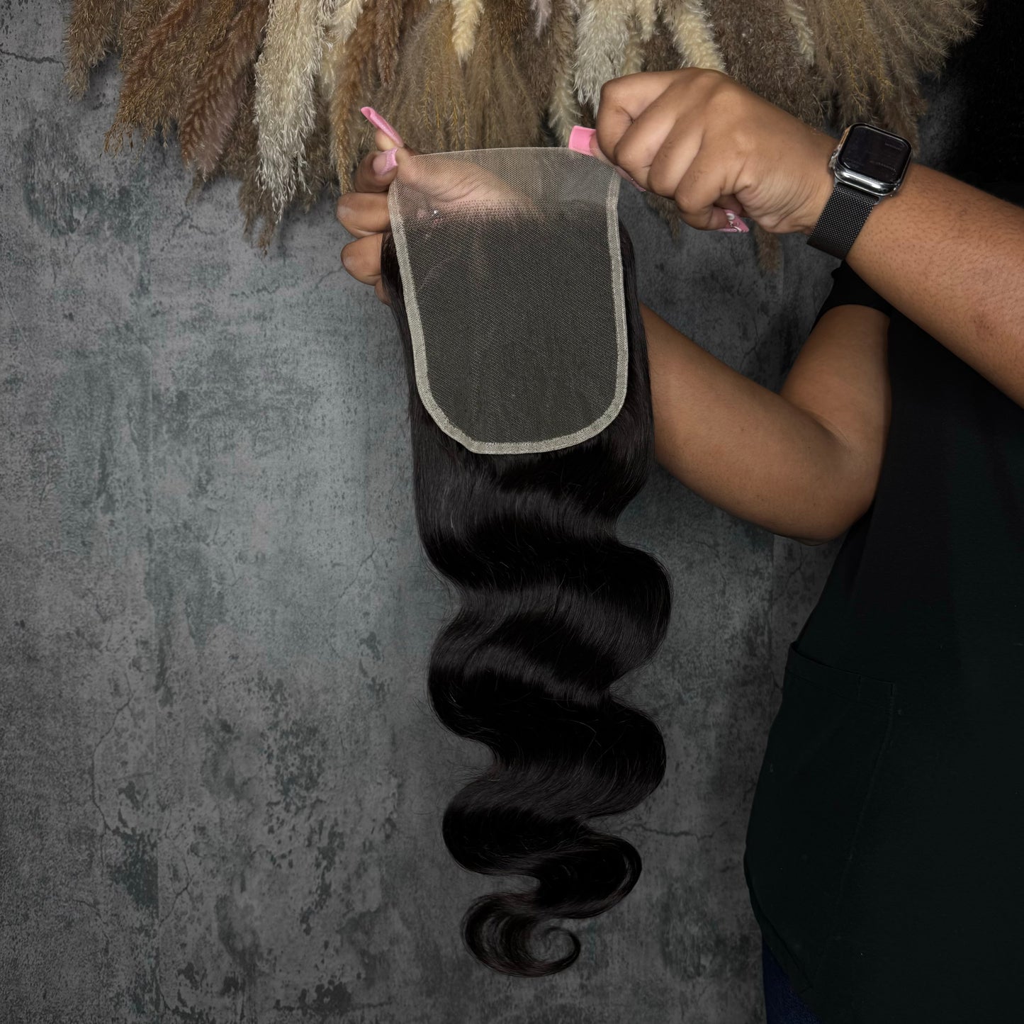 5x5 100% brazilian virgin human hair closure (transparant lace)