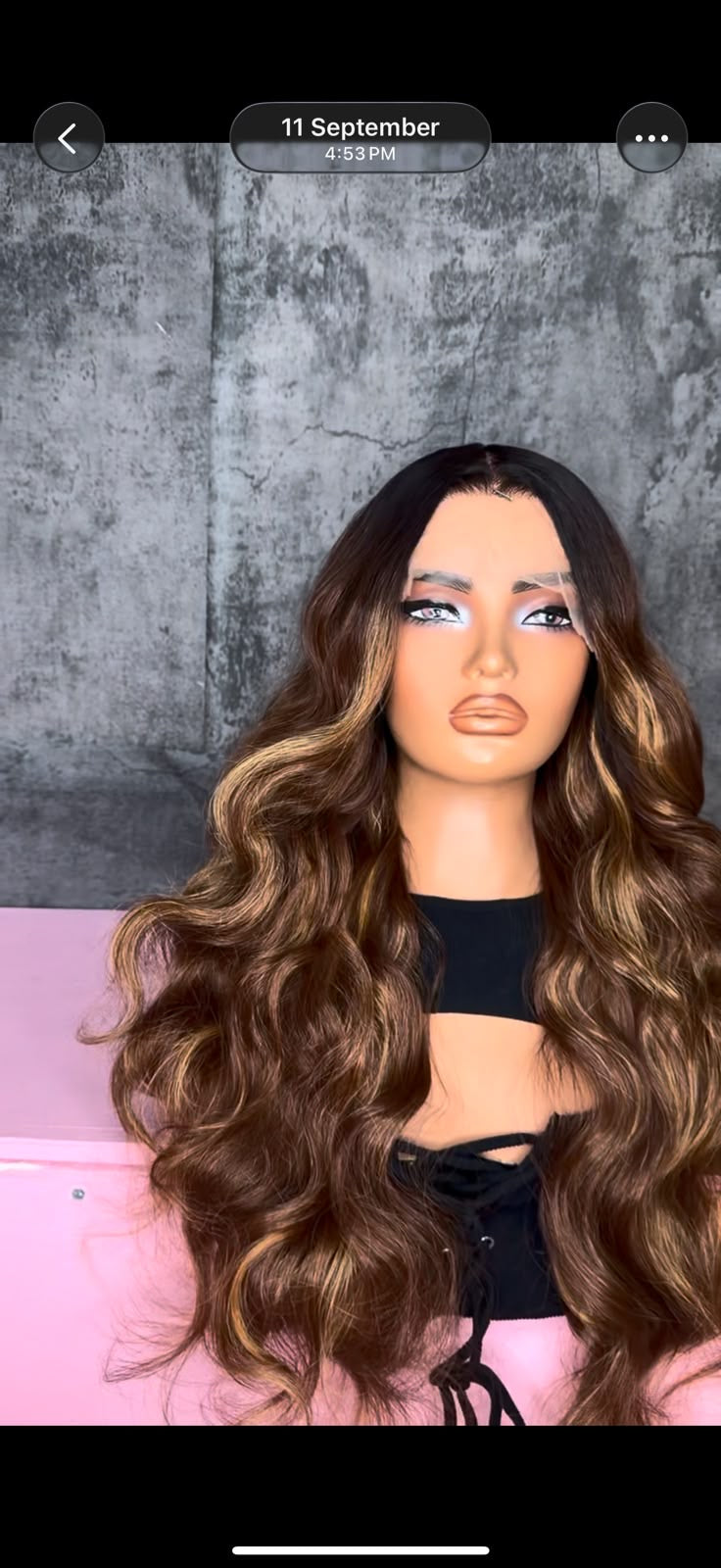 UNIT NAME LOLA : 13x6x2 PREMIUM MIX FIBER ( HUMAN BLEND )HD LACE FRONT WIG