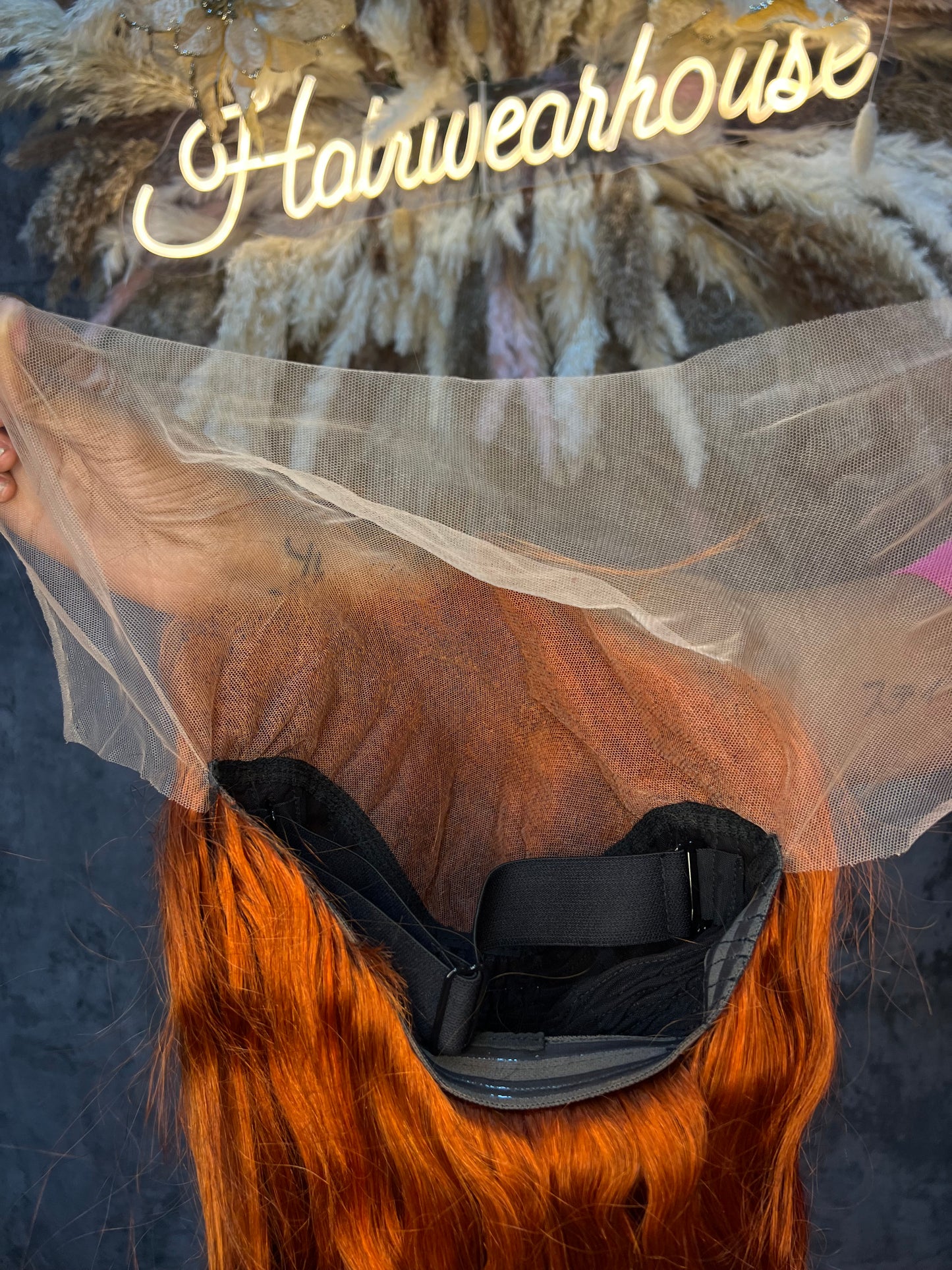 100% Human BodyWave ginger 13x6 TRANSPARENT lace front wig , pre plucked hairline