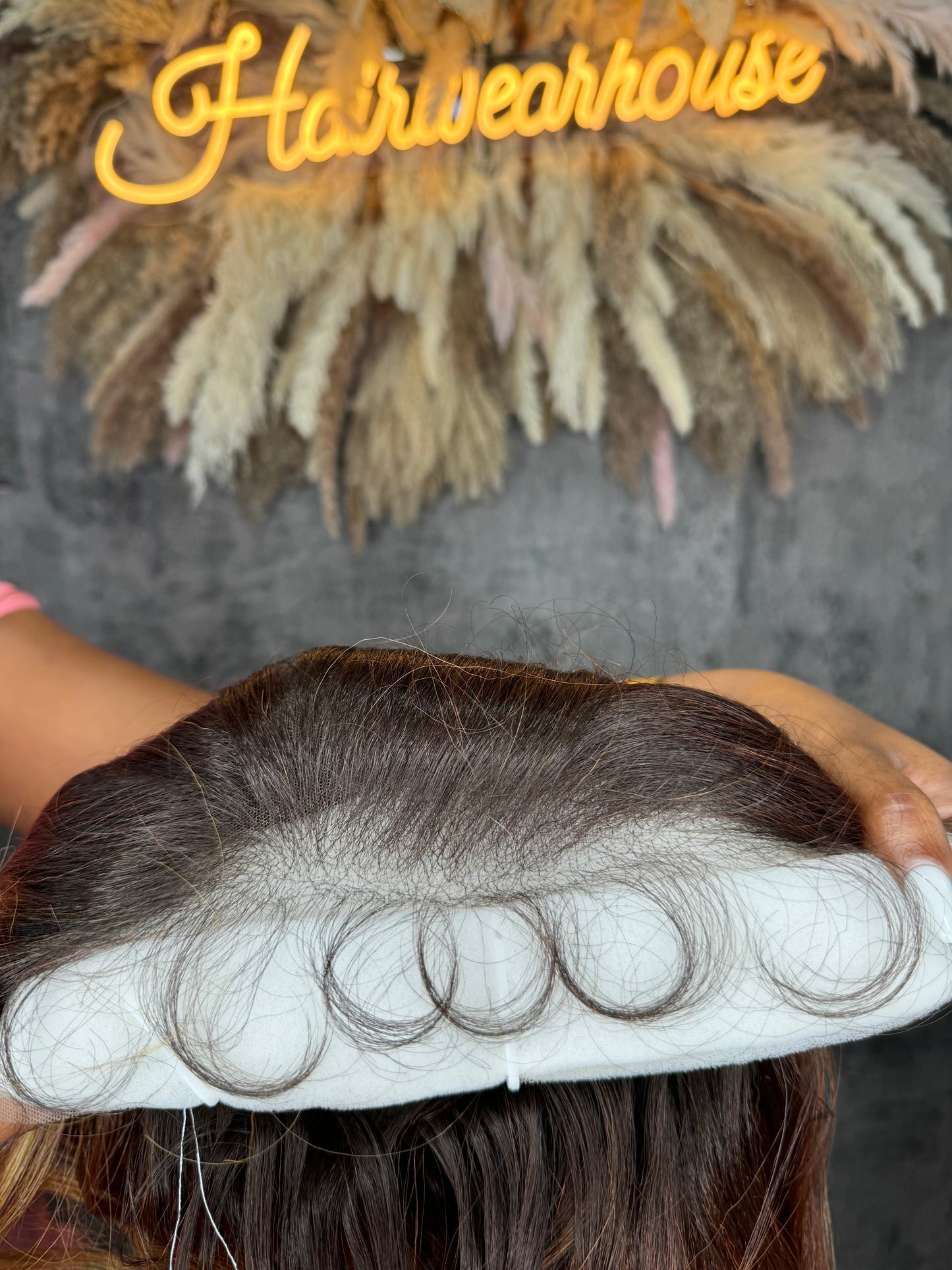 UNIT NAME : OLIVIA, 13x6x2 PREMIUM MIX FIBER UNIT ( human blend ) HD LACE FRONT WIG .