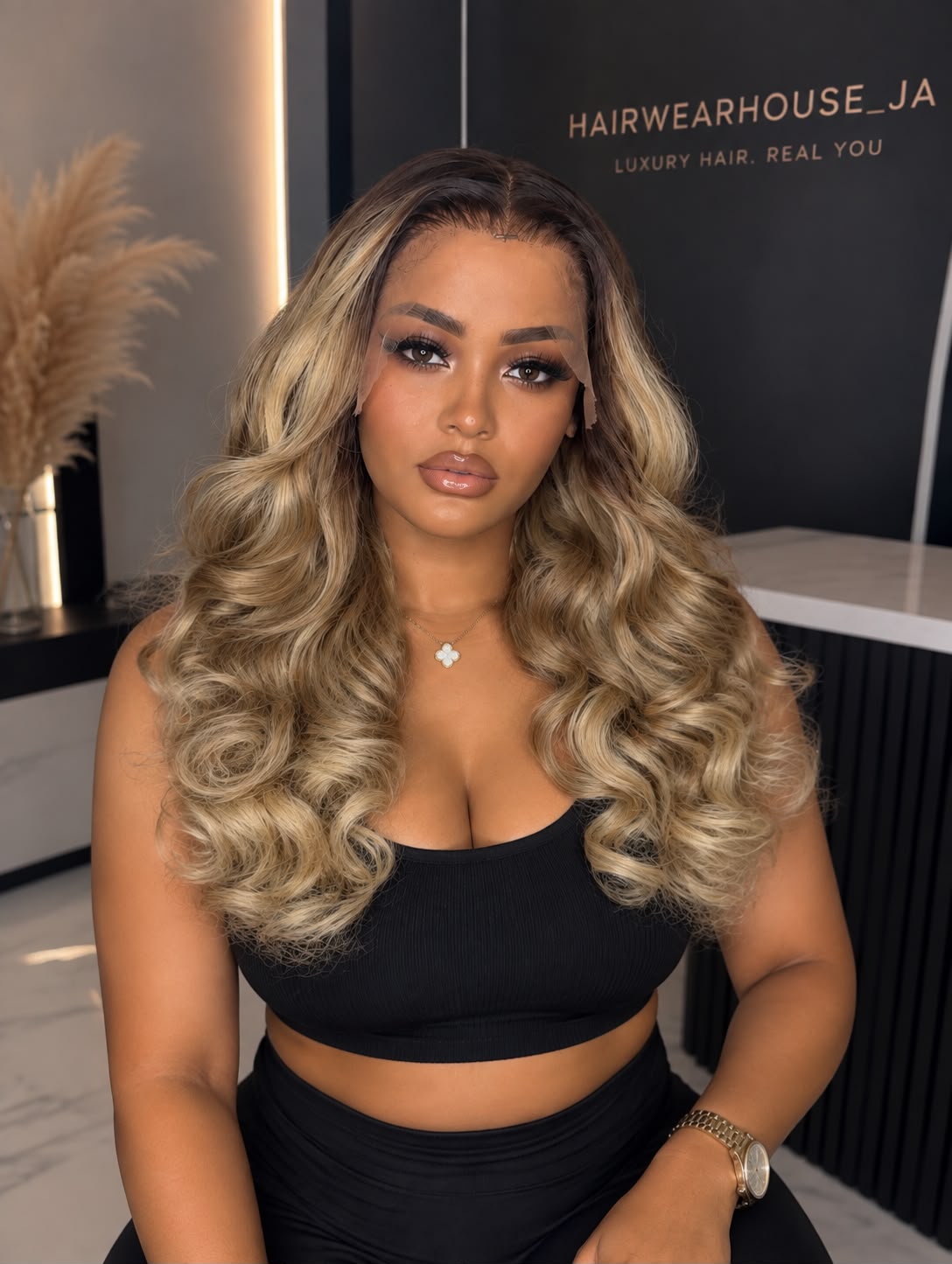 UNIT NAME NAYLA : 13x6x2 PREMIUM MIX FIBER ( HUMAN BLEND )HD LACE FRONT WIG