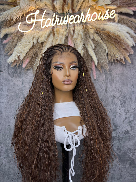 UNIT NAME : JESSICA 13x6x2 PREMIUM MIX FIBER (human blend ) HD LACE FRONT WIG