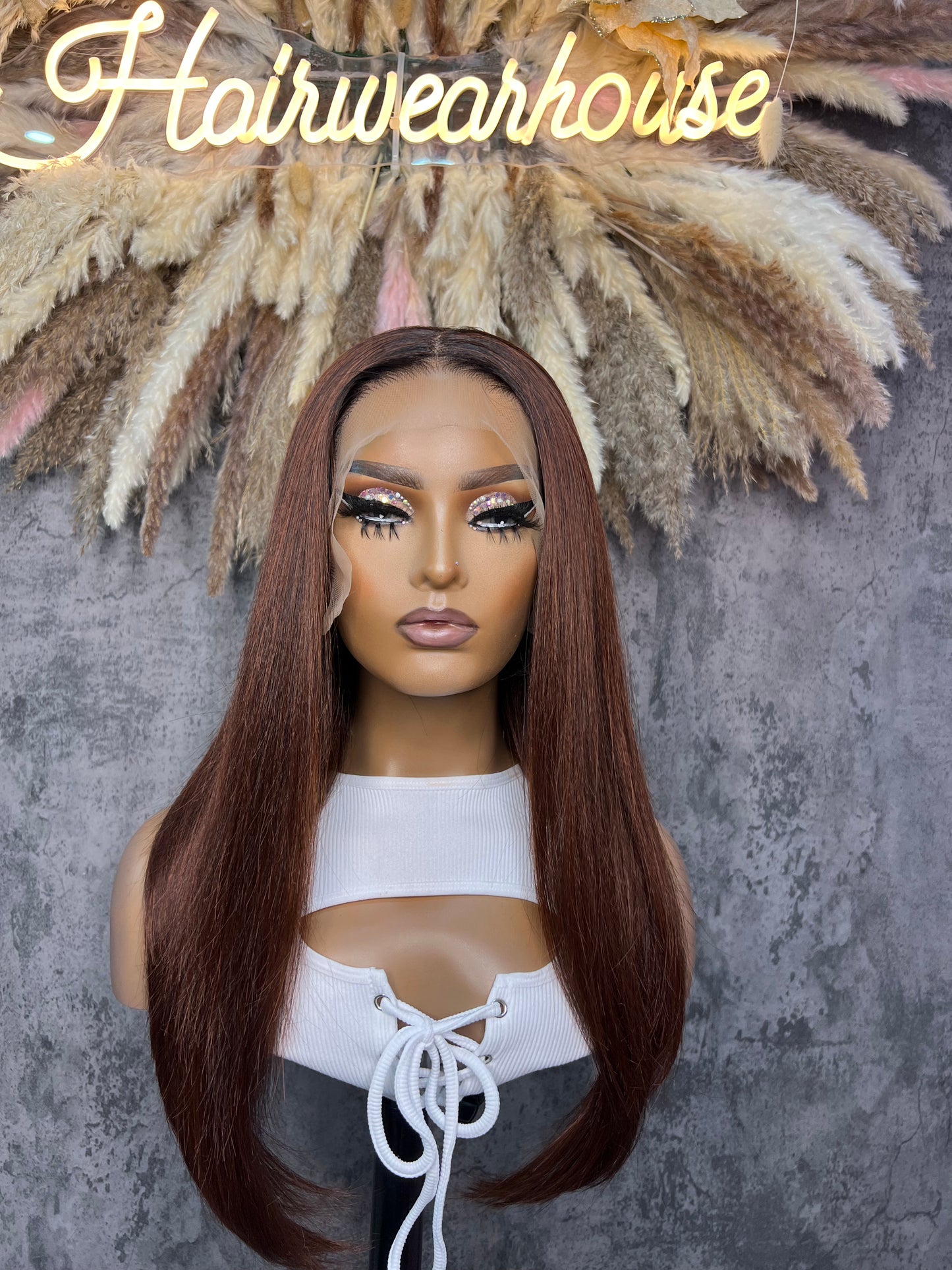 UNIT NAME : TONI 13x6x2 (HUMAN BLEND ) PREMIUN MIX FIBER LACE FRONT WIG