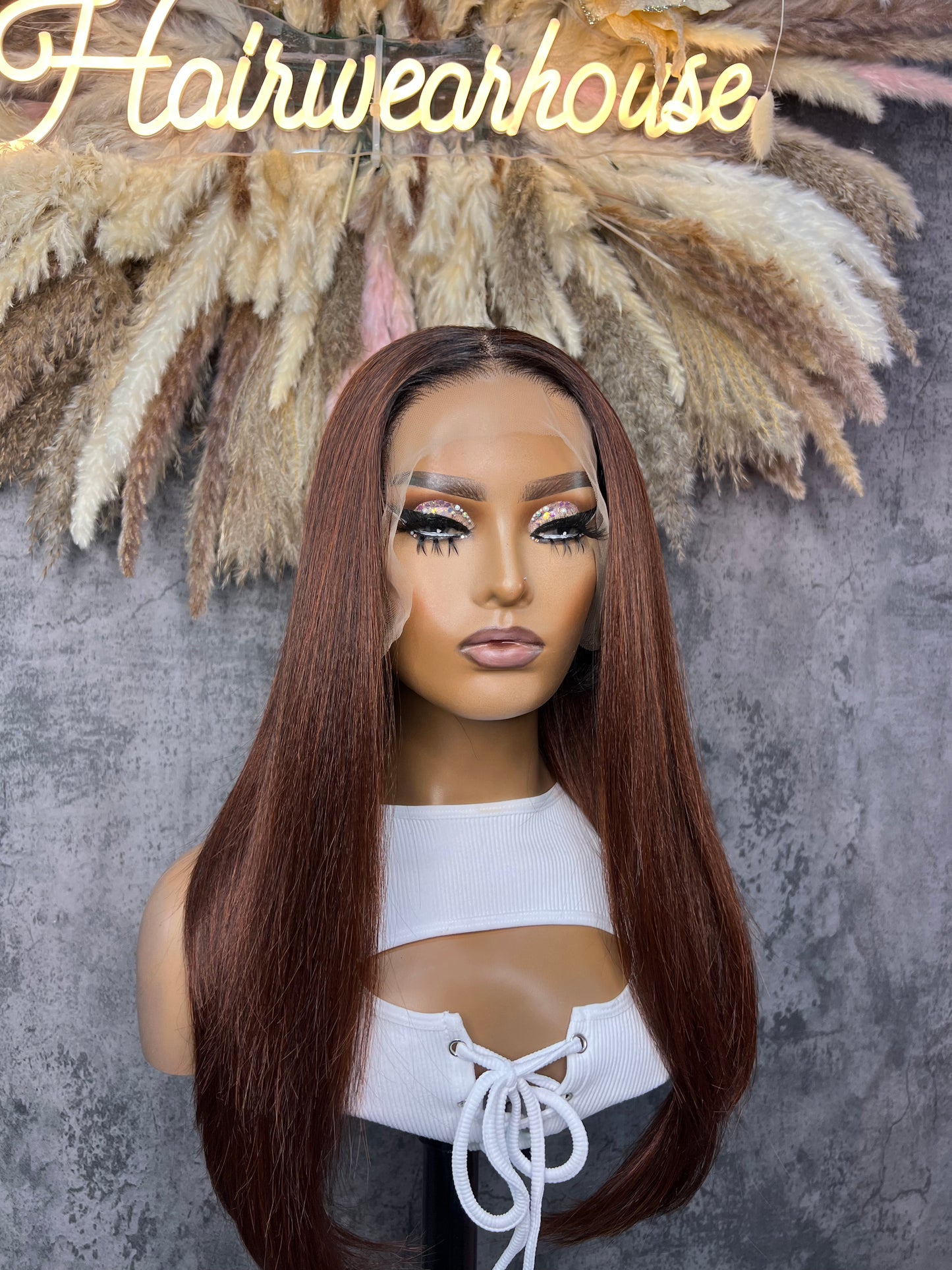 UNIT NAME : TONI 13x6x2 (HUMAN BLEND ) PREMIUN MIX FIBER LACE FRONT WIG