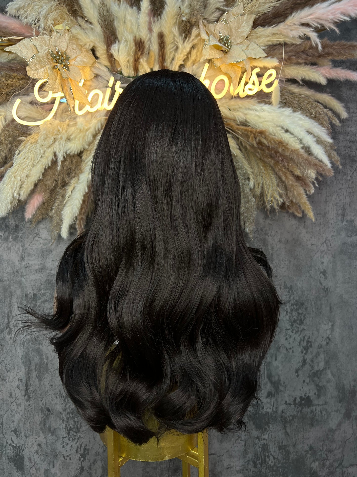 UNIT NAME: MEGAN 13x6x2 PREMIUM MIX FIBER (human blend ) HD LACE FRONT WIG