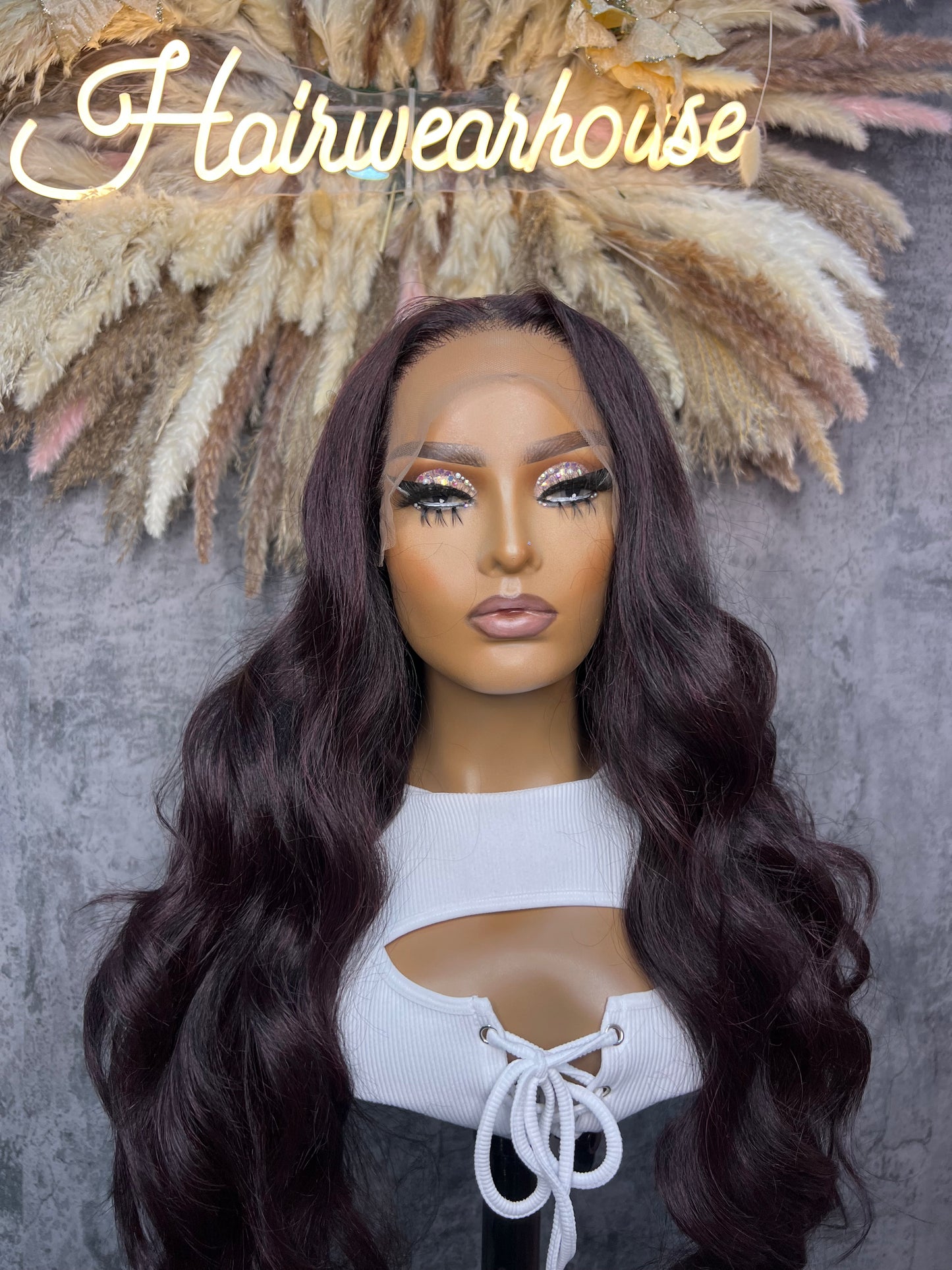 UNIT NAME: CHARLENE 13x6x2 PREMIUM MIX FIBER (human blend ) HD LACE  FRONT WIG