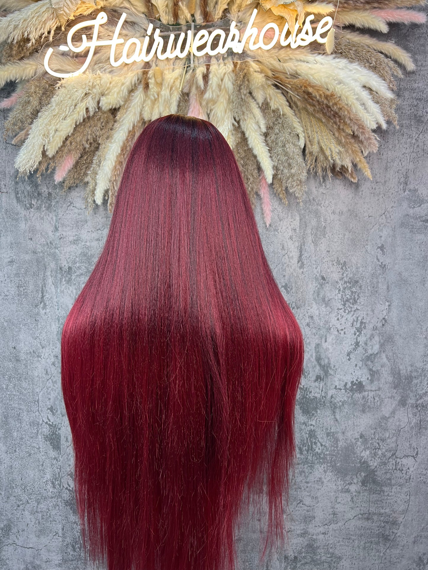 UNIT NAME: RUBY 13x6x2 PREMIUM MIX FIBER (HUMAN BLEND ) HD LACE FRONT WIG