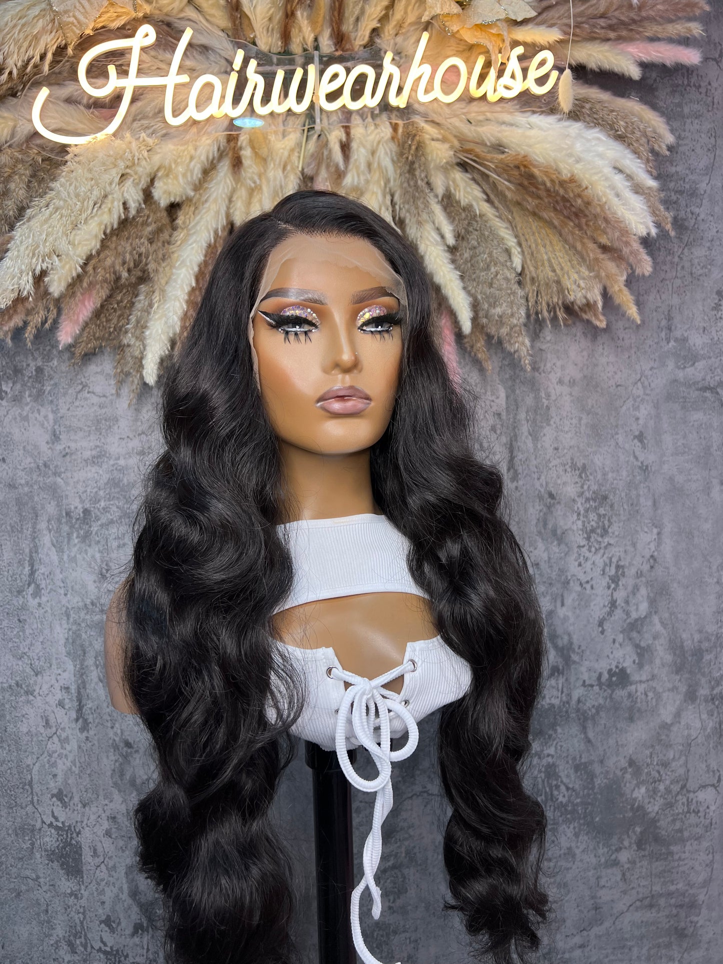 UNIT NAME: MIA PREMIUM MIX FIBER ( human blend ) C PART HD LACE WIG