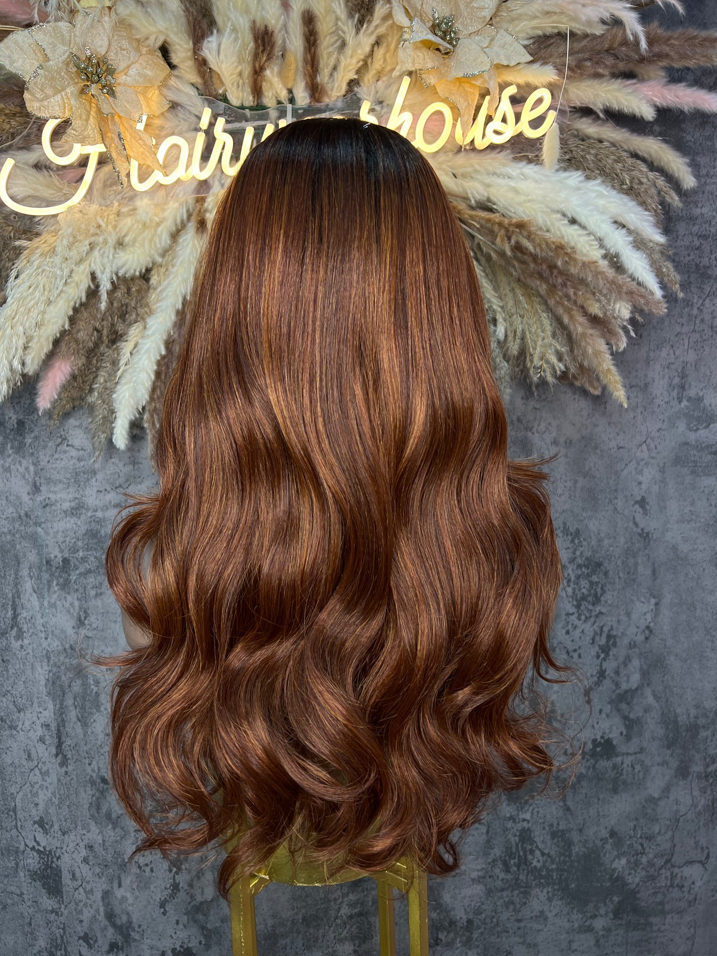 UNIT NAME: SUNSHINE , 13x6x2 PREMIUM MIX FIBER (human blend ) HD LACE FRONT WIG