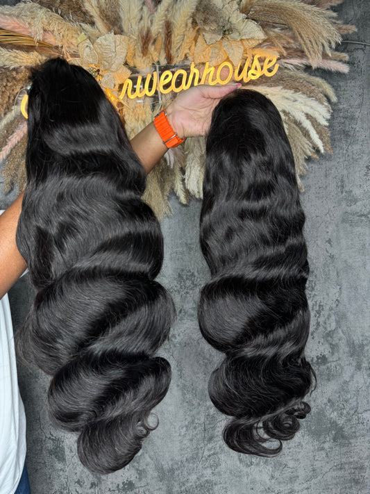 authentic HD 100% virgin human hair ..250% desity bodywave units..comes pre bleached and pre plucked.. full from root to tip