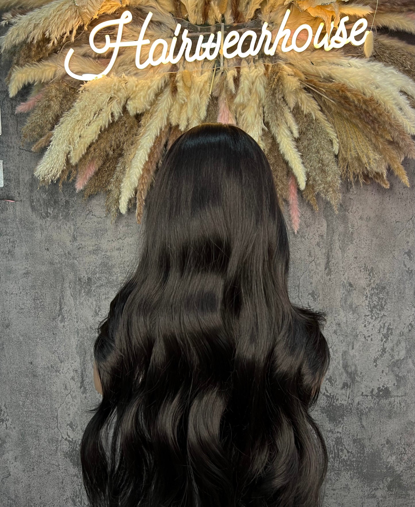 UNIT NAME: MILA 13x6x2 PREMIUM MIX FIBER (HUMAN BLEND)  LACE FRONT WIG