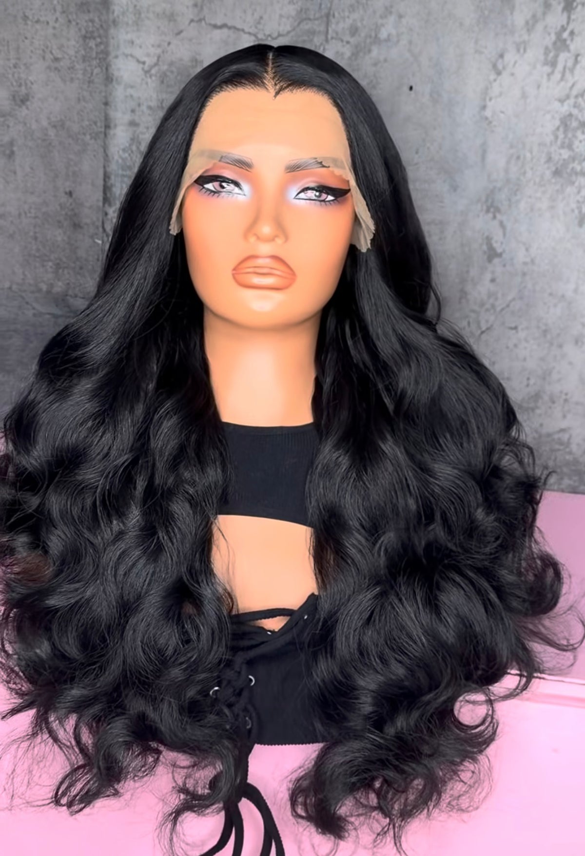 UNIT NAME ERA : 13x6x2 PREMIUM MIX FIBER ( HUMAN BLEND )HD LACE FRONT WIG