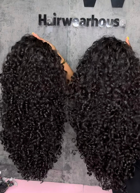 UNIT NAME BONNIE : HALF WIG PREMIUM MIX FIBER PIXIE CURLY( HUMAN BLEND )