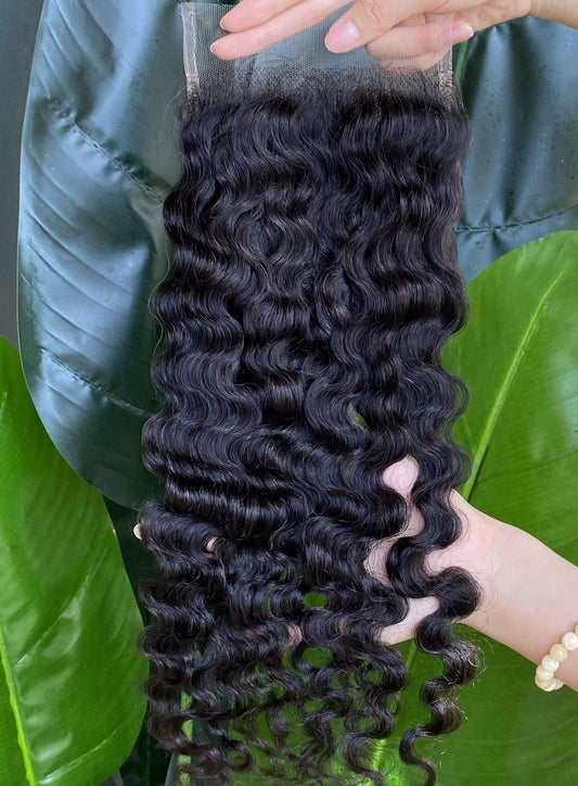 5x5 Vietnamese Burmese Curly Closure (TRANSPARENT LACE)