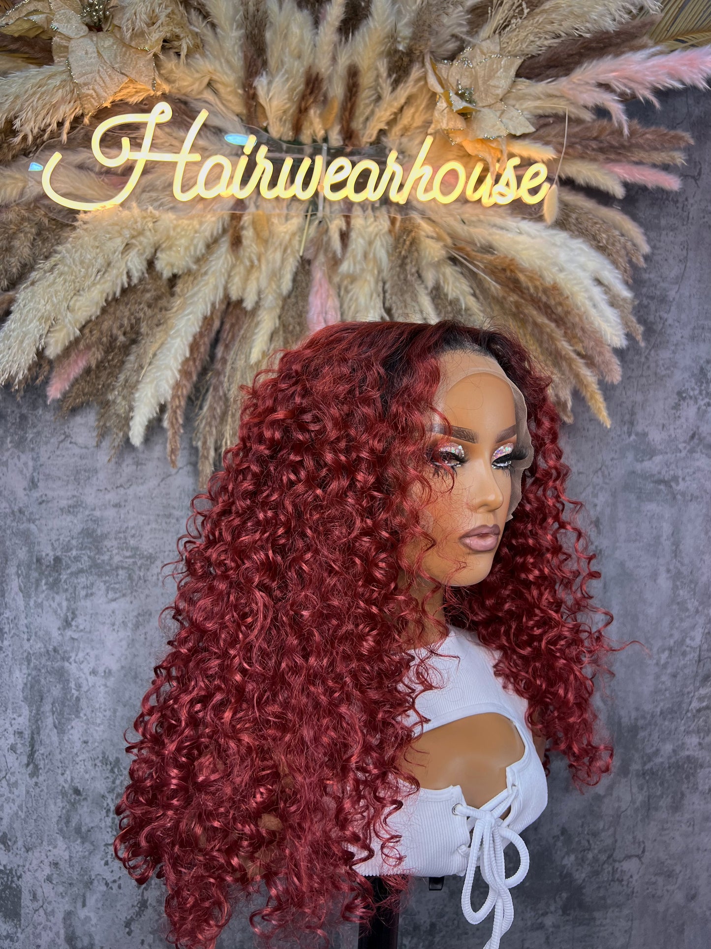 UNIT NAME: KALI 13x6x2 PREMIUM MIX FIBER (HUMAN BLEND) LACE FRONT WIG