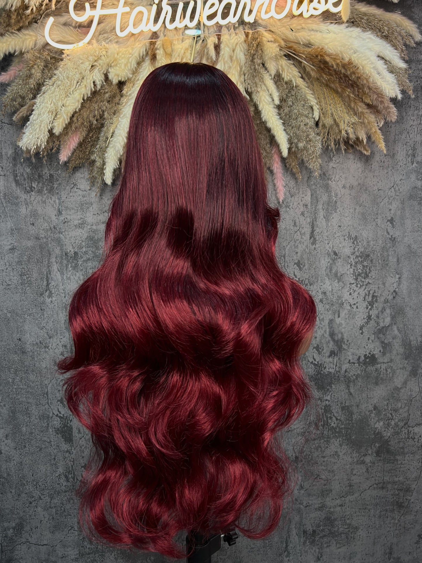 UNIT NAME: TRUDY 13x6x2 PREMIUM MIX FIBER (HUMAN BLEND) HD LACE FRONT WIG