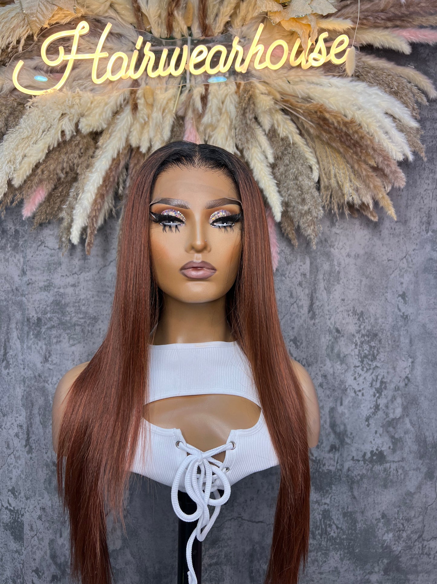 UNIT NAME : ZOEY 5x5 PREMIUM MIX FIBER (HUMAN BLEND) HD LACE FRONT CLOSURE  WIG