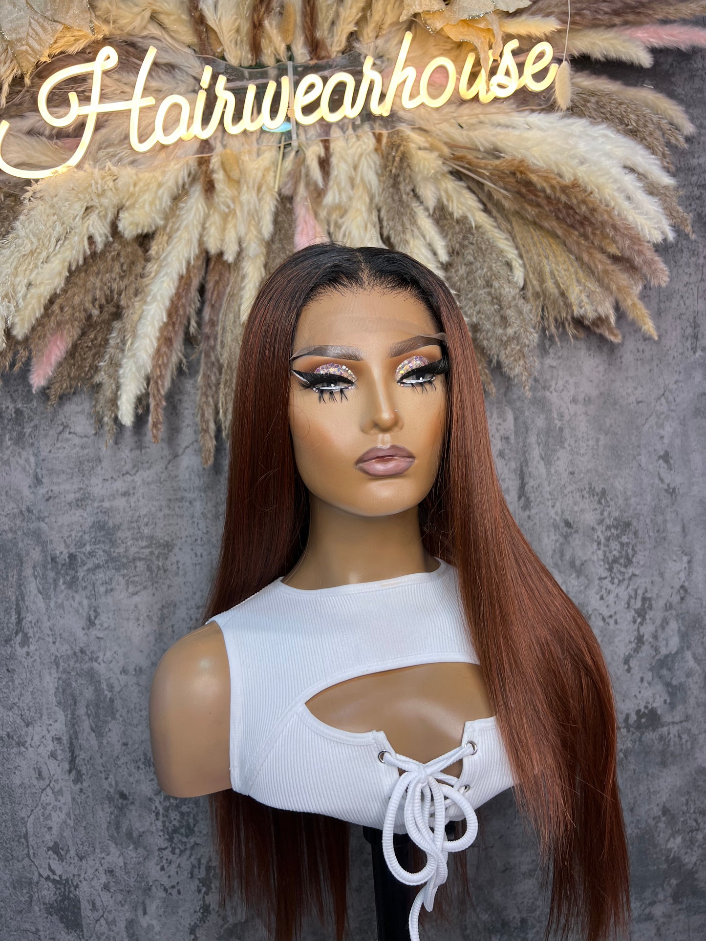 UNIT NAME : ZOEY 5x5 PREMIUM MIX FIBER (HUMAN BLEND) HD LACE FRONT CLOSURE  WIG