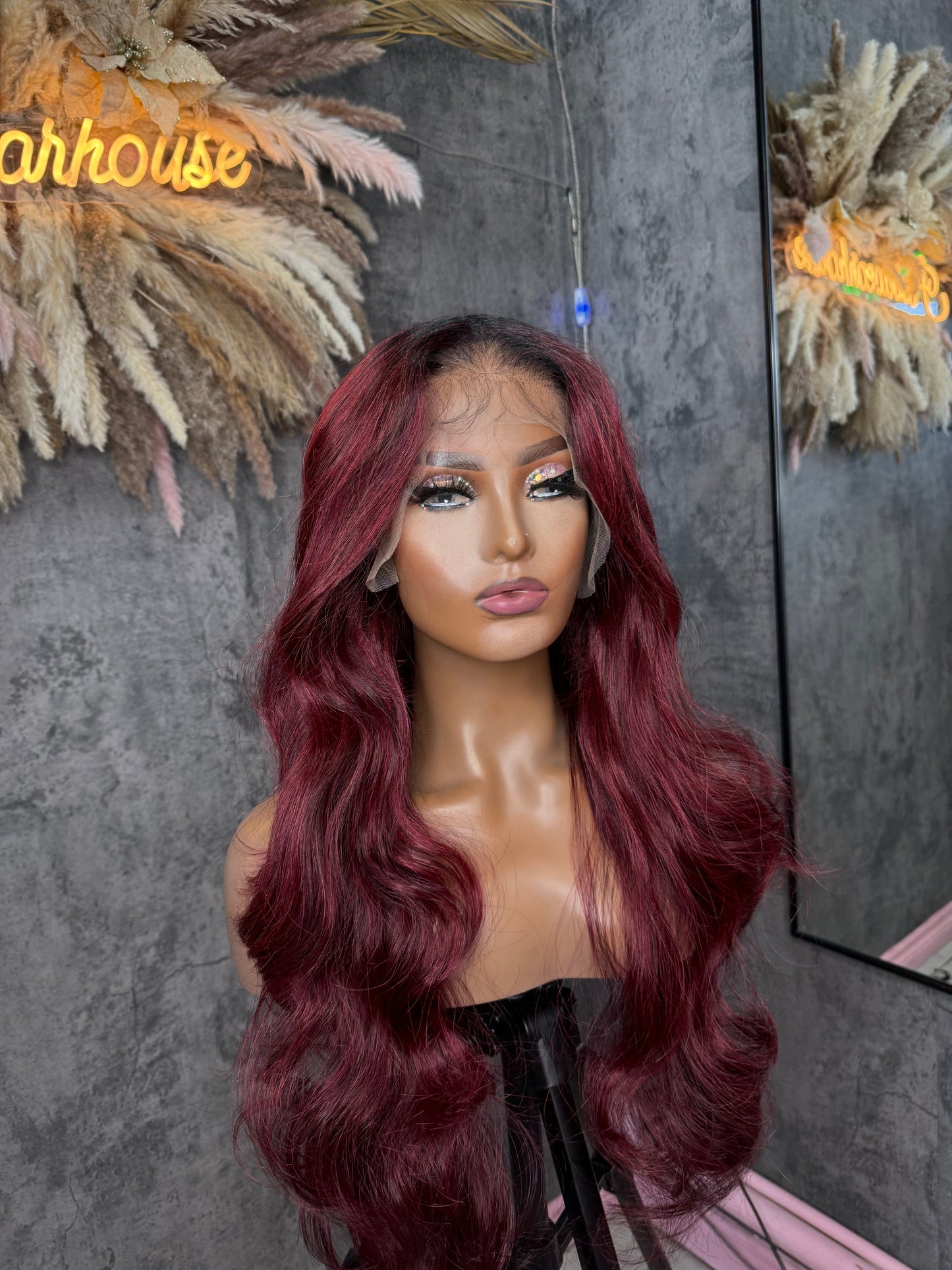 UNIT NAME: ZHURI, 13x6x2 PREMIUM MIX FIBER UNIT ( human blend ) HD LACE  FRONT WIG .