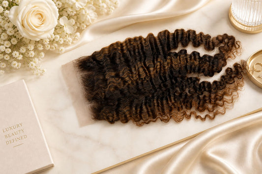 5x5 Vietnamese Burmese Curly Closure (PIANO, TRANSPARENT LACE)