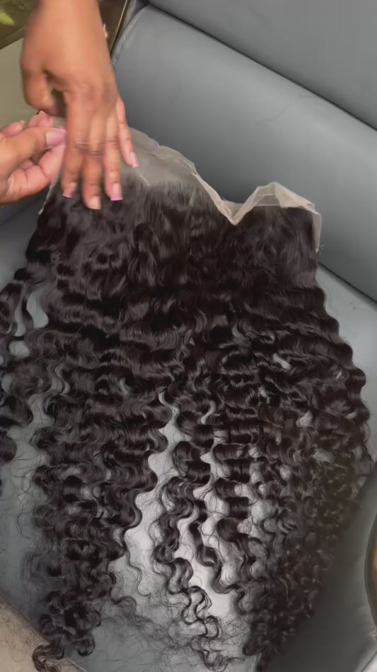13x6 Vietnamese Burmese Curly Frontal (TRANSPARENT LACE)